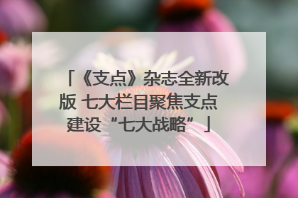 《支点》杂志全新改版 七大栏目聚焦支点建设“七大战略”