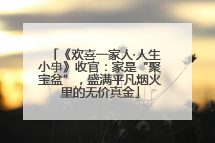 《欢喜一家人·人生小事》收官：家是“聚宝盆”，盛满平凡烟火里的无价真金