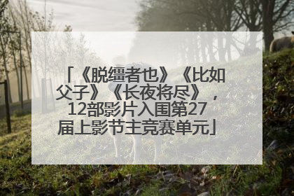 《脱缰者也》《比如父子》《长夜将尽》，12部影片入围第27届上影节主竞赛单元