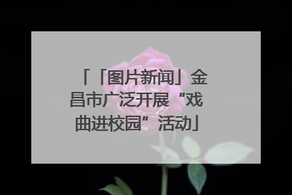 「图片新闻」金昌市广泛开展“戏曲进校园”活动