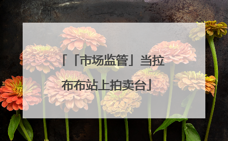 「市场监管」当拉布布站上拍卖台