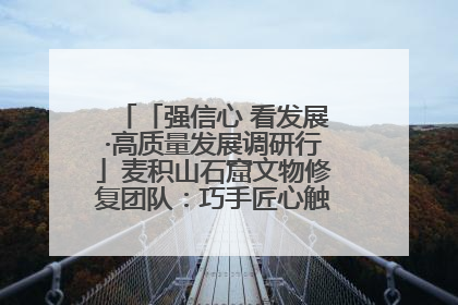 「强信心 看发展·高质量发展调研行」麦积山石窟文物修复团队：巧手匠心触摸“光阴的故事”