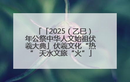 「2025（乙巳）年公祭中华人文始祖伏羲大典」伏羲文化“热” 天水文旅“火”