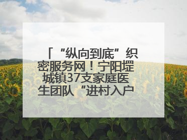 “纵向到底”织密服务网！宁阳堽城镇37支家庭医生团队“进村入户”，让健康政策“落地生根”