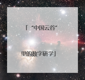 “中国云谷”里的数字研学