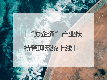“厦企通”产业扶持管理系统上线