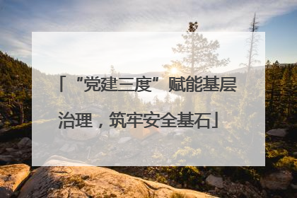 “党建三度”赋能基层治理，筑牢安全基石