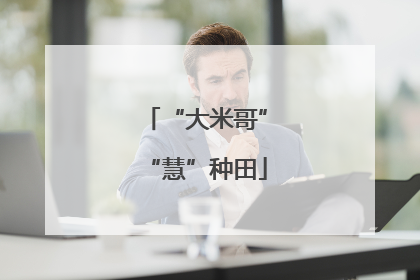 “大米哥”“慧”种田