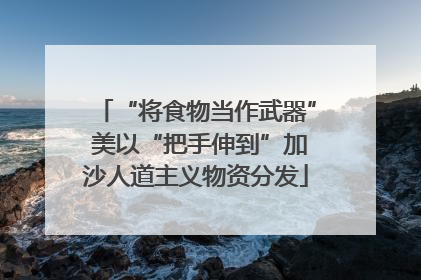 “将食物当作武器” 美以“把手伸到”加沙人道主义物资分发