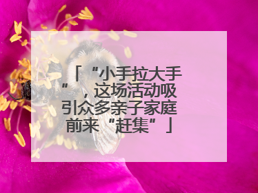 “小手拉大手”，这场活动吸引众多亲子家庭前来“赶集”