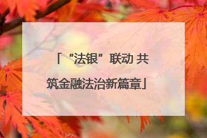 “法银”联动 共筑金融法治新篇章
