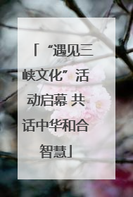 “遇见三峡文化”活动启幕 共话中华和合智慧