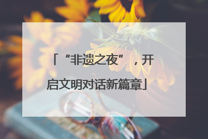 “非遗之夜”，开启文明对话新篇章