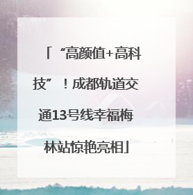“高颜值+高科技”！成都轨道交通13号线幸福梅林站惊艳亮相