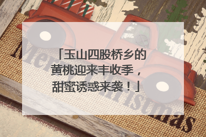 玉山四股桥乡的黄桃迎来丰收季，甜蜜诱惑来袭！