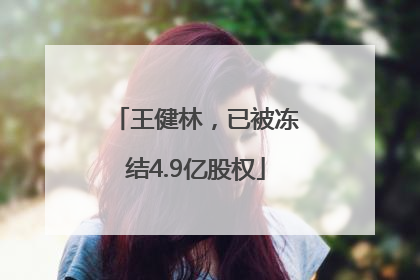 王健林，已被冻结4.9亿股权
