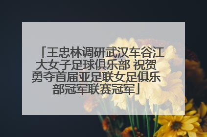 王忠林调研武汉车谷江大女子足球俱乐部 祝贺勇夺首届亚足联女足俱乐部冠军联赛冠军
