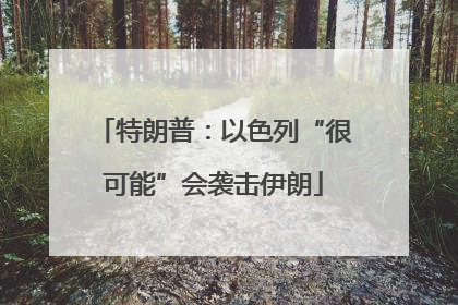 特朗普：以色列“很可能”会袭击伊朗