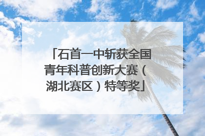 石首一中斩获全国青年科普创新大赛（湖北赛区）特等奖