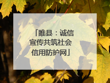 睢县：诚信宣传共筑社会信用防护网