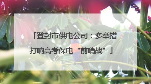 登封市供电公司：多举措打响高考保电“前哨战”