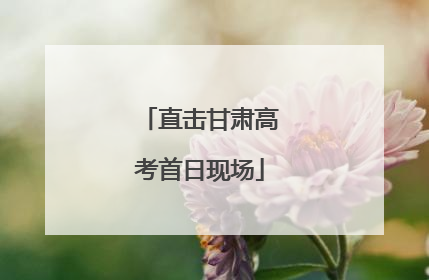 直击甘肃高考首日现场