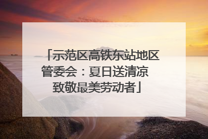 示范区高铁东站地区管委会：夏日送清凉 致敬最美劳动者