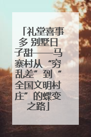 礼堂喜事多 别墅日子甜——马寨村从“穷乱差”到“全国文明村庄”的蝶变之路