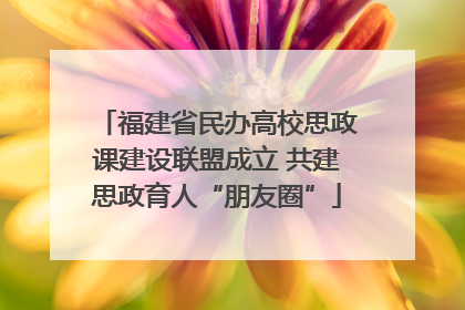 福建省民办高校思政课建设联盟成立 共建思政育人“朋友圈”