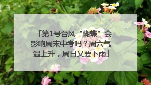 第1号台风“蝴蝶”会影响周末中考吗？周六气温上升，周日又要下雨