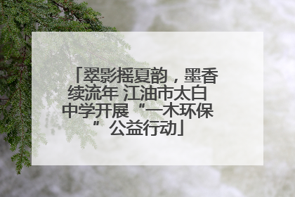 翠影摇夏韵，墨香续流年 江油市太白中学开展“一木环保”公益行动