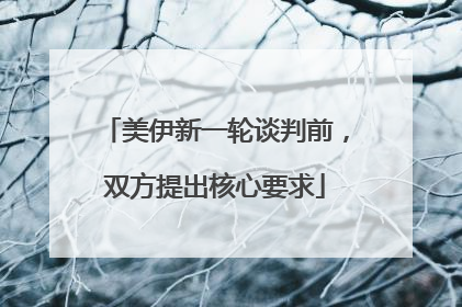 美伊新一轮谈判前，双方提出核心要求