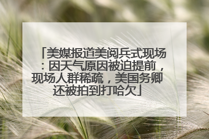 美媒报道美阅兵式现场：因天气原因被迫提前，现场人群稀疏，美国务卿还被拍到打哈欠