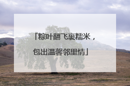 粽叶翻飞裹糯米，包出温馨邻里情