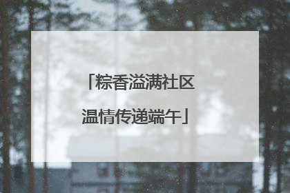 粽香溢满社区 温情传递端午