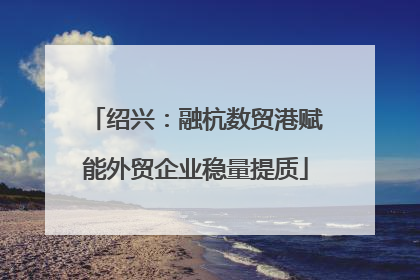 绍兴：融杭数贸港赋能外贸企业稳量提质