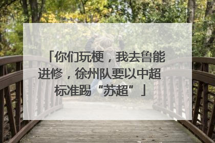 你们玩梗，我去鲁能进修，徐州队要以中超标准踢“苏超”