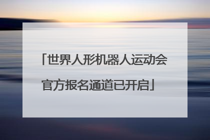 世界人形机器人运动会官方报名通道已开启