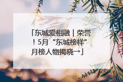 东城爱相融｜荣誉！5月“东城榜样”月榜人物揭晓→