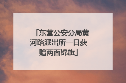 东营公安分局黄河路派出所一日获赠两面锦旗