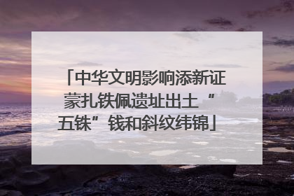 中华文明影响添新证 蒙扎铁佩遗址出土“五铢”钱和斜纹纬锦