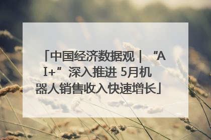 中国经济数据观｜“AI+”深入推进 5月机器人销售收入快速增长
