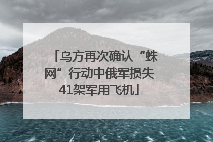 乌方再次确认“蛛网”行动中俄军损失41架军用飞机