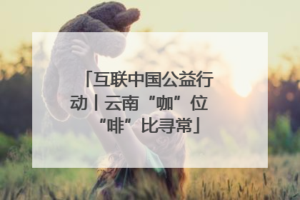 互联中国公益行动丨云南“咖”位“啡”比寻常