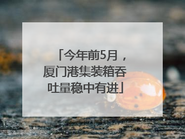 今年前5月，厦门港集装箱吞吐量稳中有进