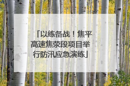 以练备战！焦平高速焦荥段项目举行防汛应急演练