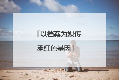 以档案为媒传承红色基因