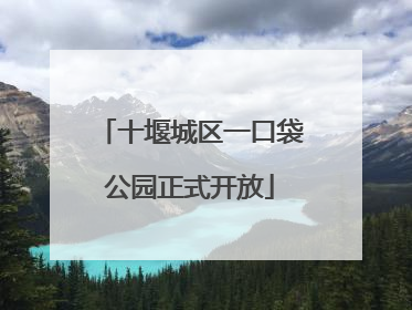 十堰城区一口袋公园正式开放