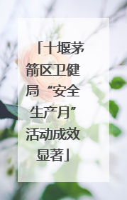 十堰茅箭区卫健局“安全生产月”活动成效显著