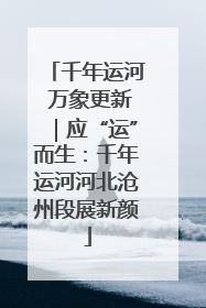 千年运河 万象更新｜应“运”而生：千年运河河北沧州段展新颜